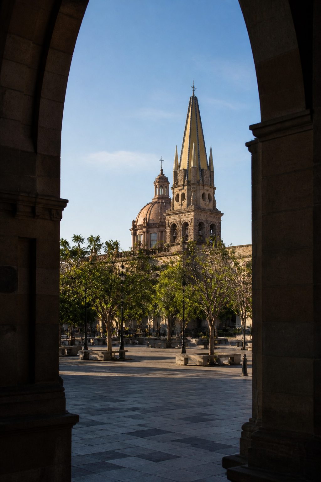 Vista de una calle de pueblo alemán al atardecer, con casas de tejado inclinado y un poste de madera con carteles vecinales, luz cálida lateral y encuadre horizontal a la altura de la acera.